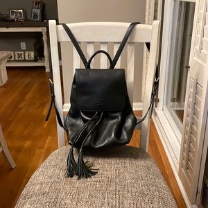 Black backpack purse Tory Burch